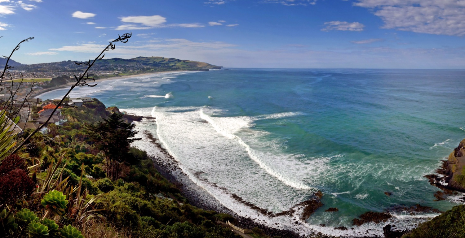 Surf at St Clair beach on the Ocean Beach coast