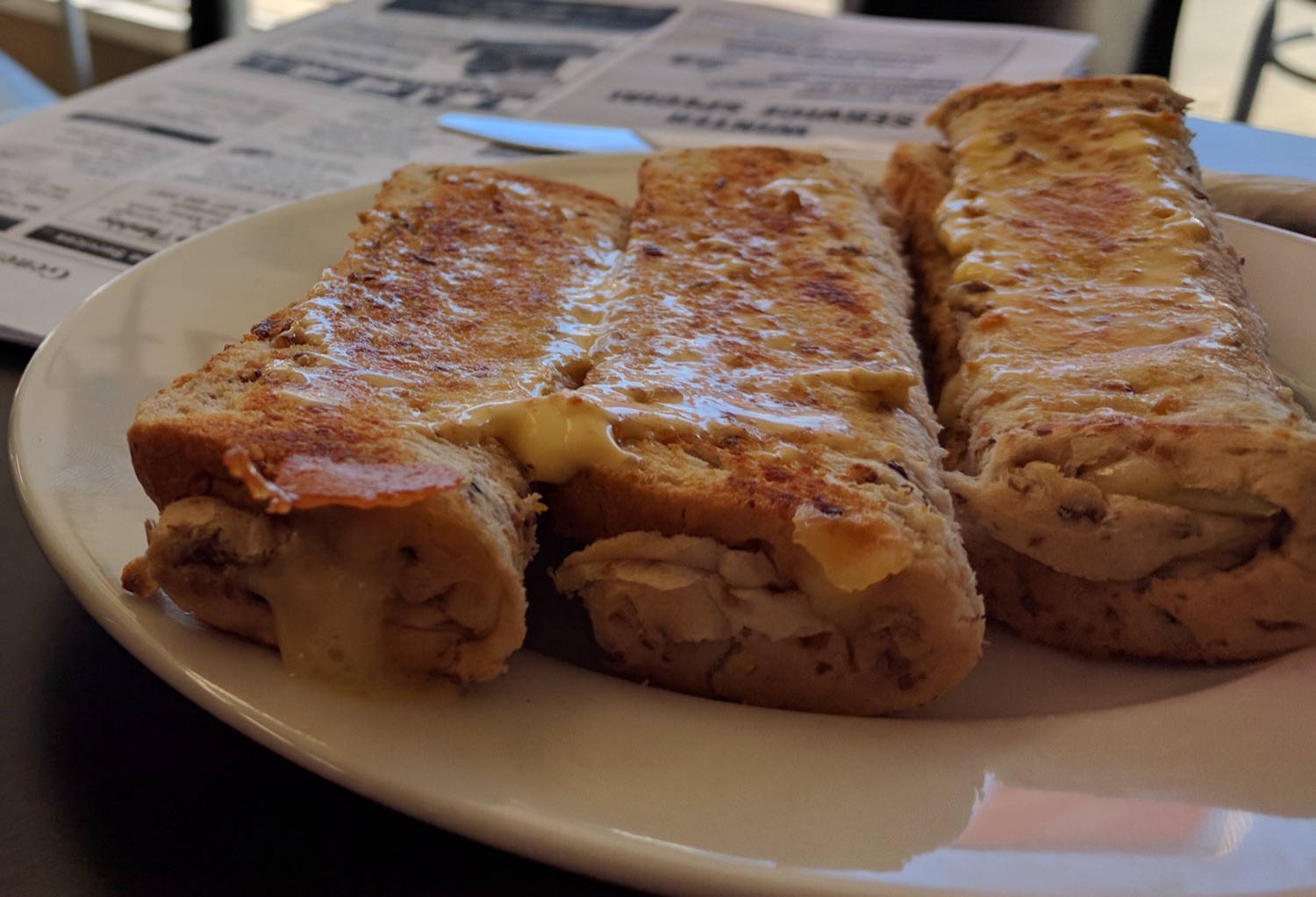 Cheese rolls on a plate